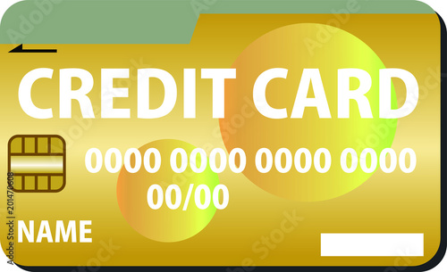 Gold CREDIT CARD with Polka dot pattern set