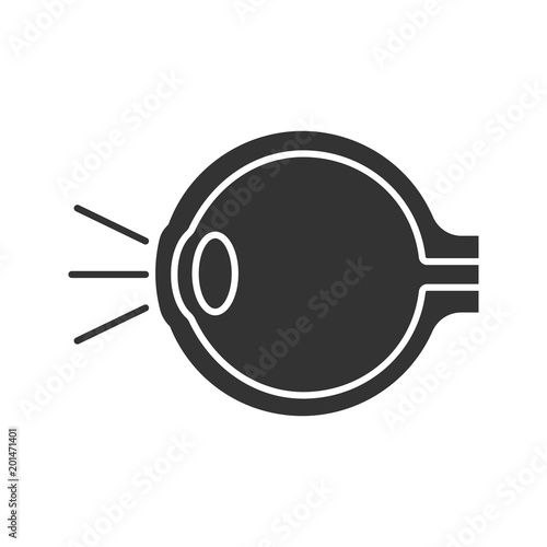 Eye anatomy glyph icon