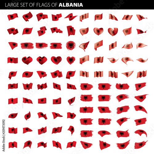 Albania flag  vector illustration
