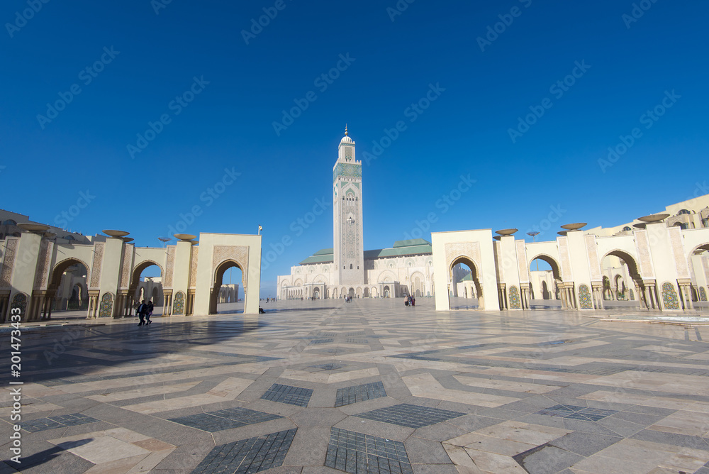 Hassan II Mosque in Casablanca Morocco is the third largest mosque in the World