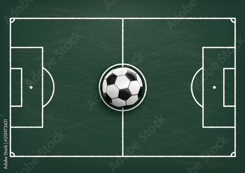 Football Tactics Ground Green Blackboard