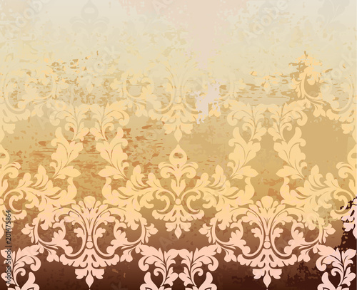 Baroque pattern vintage background Vector. Ornamented texture luxury design. ...