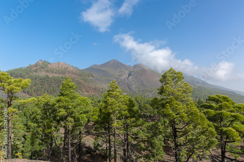 The beautiful hike Volcan Route, La Palma island.