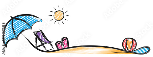 Hintergrund Banner Sommer Strand 
