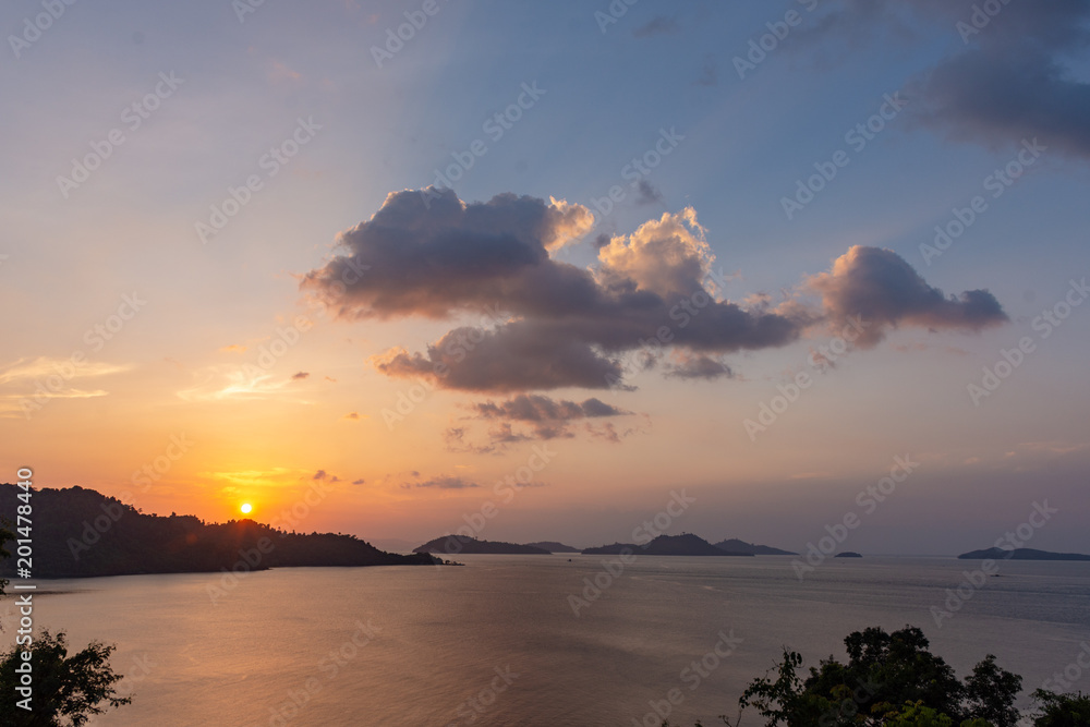 Sunrise in the Mergui Islands, Myanmar.