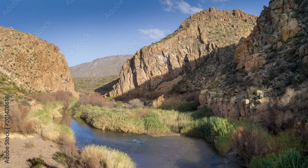 Salt River Canyon at the Globe-Young Hwy 288 at Tonto National Forest, AZ, USA