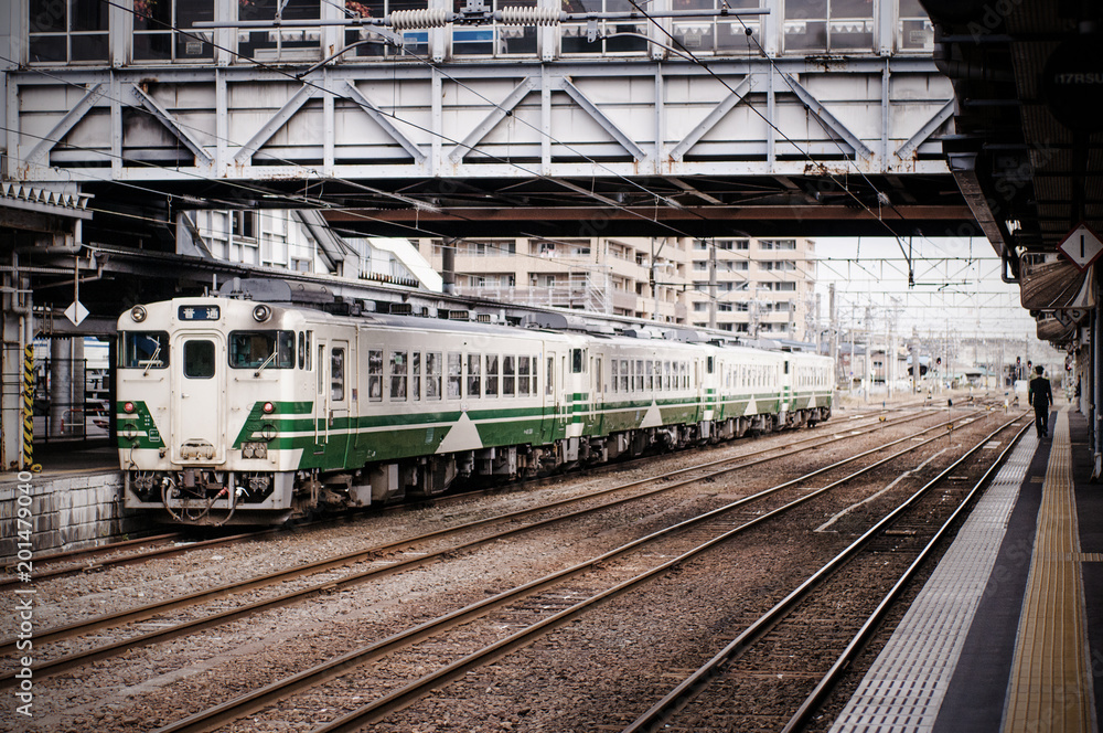 KiHA 48 Series, JR East train, Akita, Tohoku, Japan KiHA 48 Series, JR East train, Akita, Tohoku, Japan