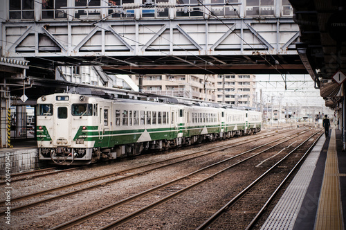 KiHA 48 Series, JR East train, Akita, Tohoku, Japan