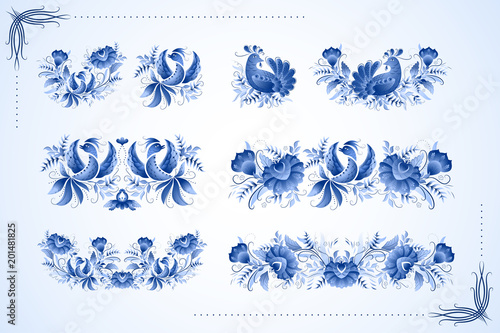 Classic ceramic ornament birds