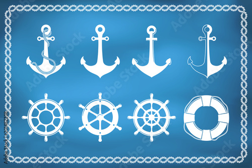 Set of nautical and marine icons
