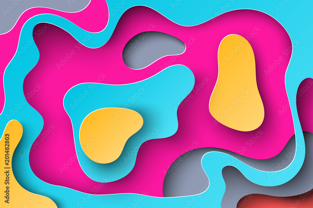 Abstract background with paper cut shapes. Abstract background with paper cut shapes.