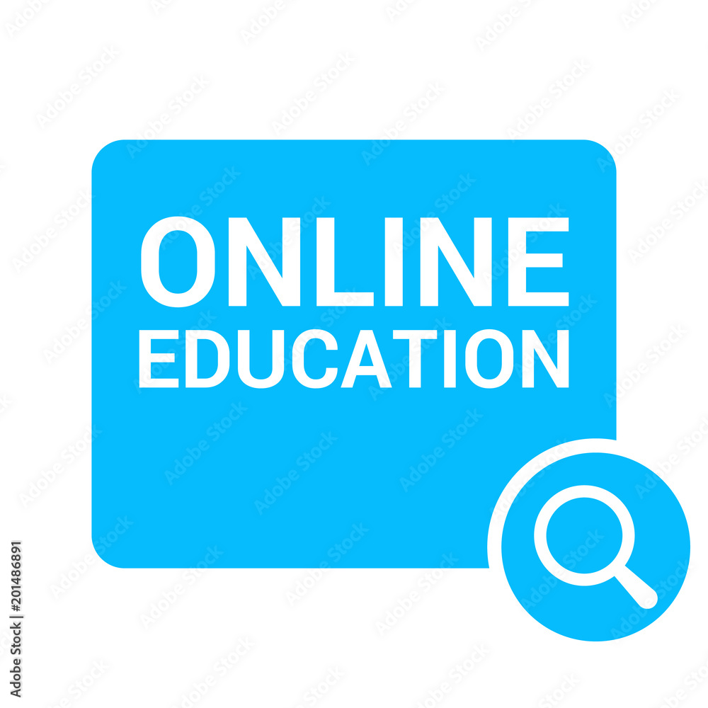 Learning Concept: Magnifying Optical Glass With Words Online Education Learning Concept: Magnifying Optical Glass With Words Online Education