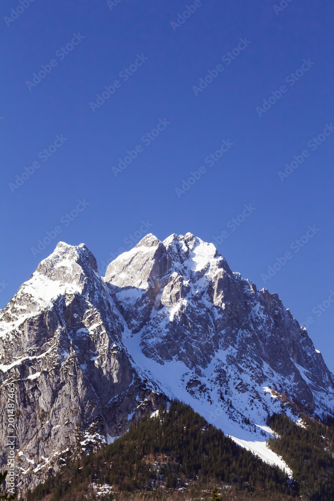 Zugspitze, the highest mountain of Germany