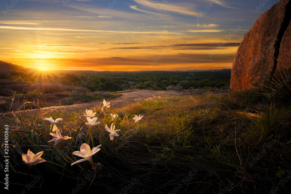 Fototapeta premium Sunrise on Enchanted Rock