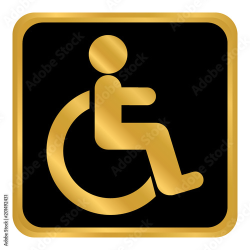 Disabled sign button.