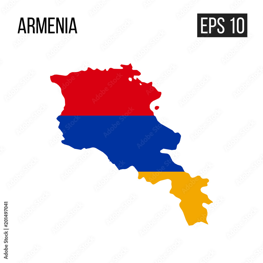 Armenia map border with flag vector EPS10