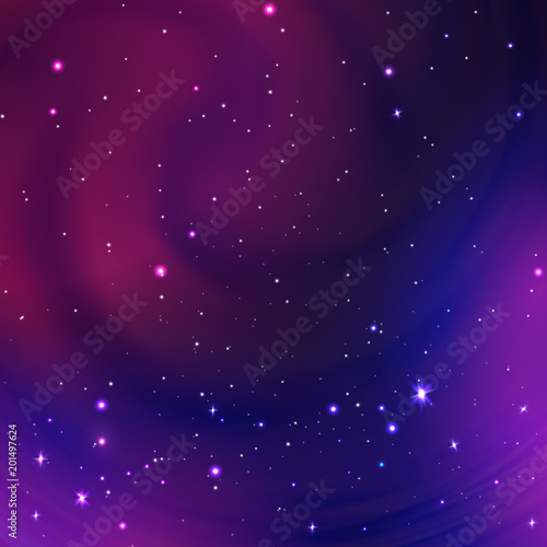 abstract vector background with night sky and stars. illustration of outer space and Milky Way