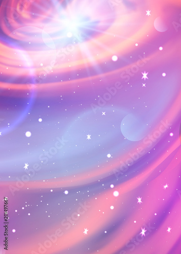 Space Galaxy Background with milky way nebula, stardust and bright shining stars. Vector illustration for your design, artworks
