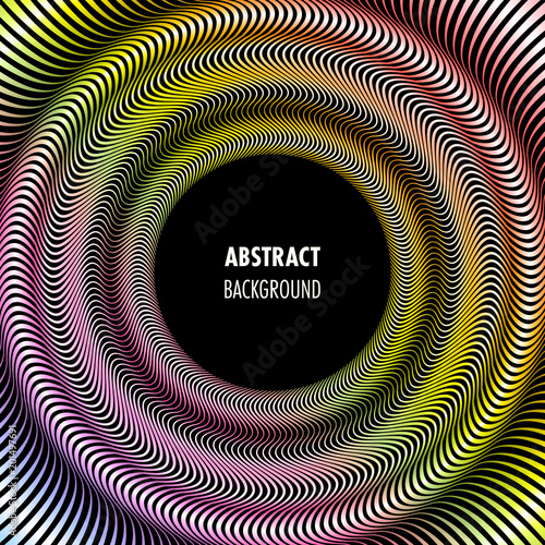 Abstract colorful futuristic wavy background with space for text. Vector Illustration