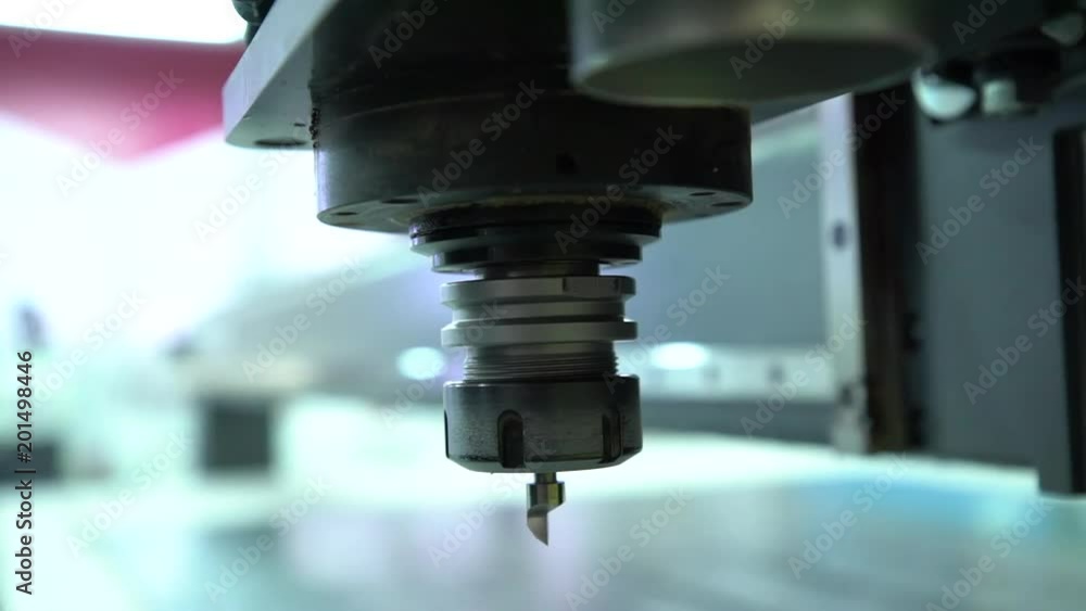 Movement of the carriage of the milling machine. Close up Movement of the carriage of the milling machine. Close up