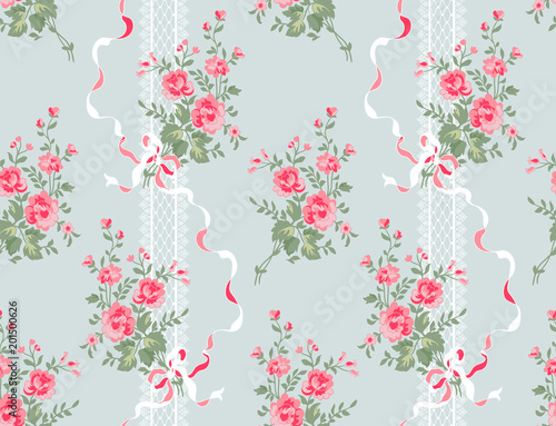 shabby background with floral ornament