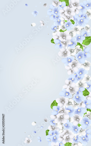 Floral design for natural cosmetics, perfume, women products,