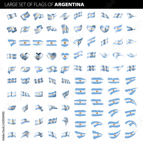 Argentina flag, vector illustration