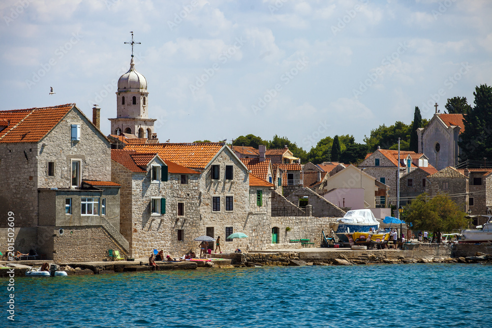 Small and beautiful town of Prvic Sepurine  on island Prvic, Croatia