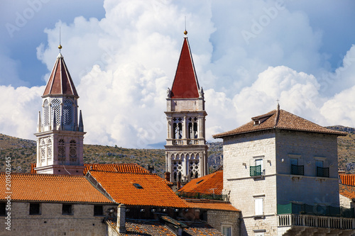 Churches in the Historic center of Trogir town, Croatia