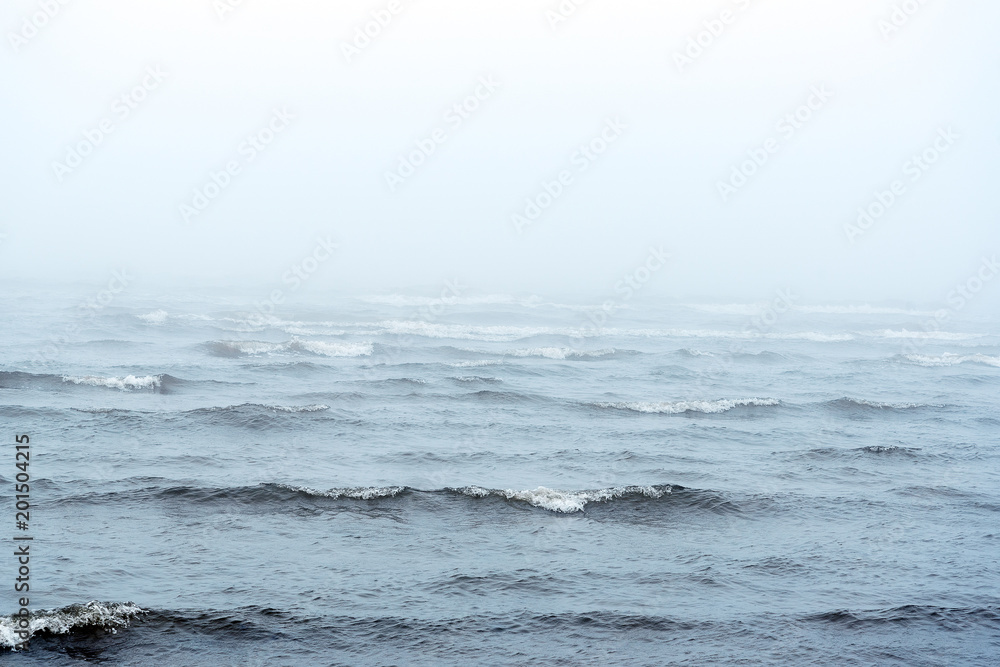 Foggy Baltic sea.