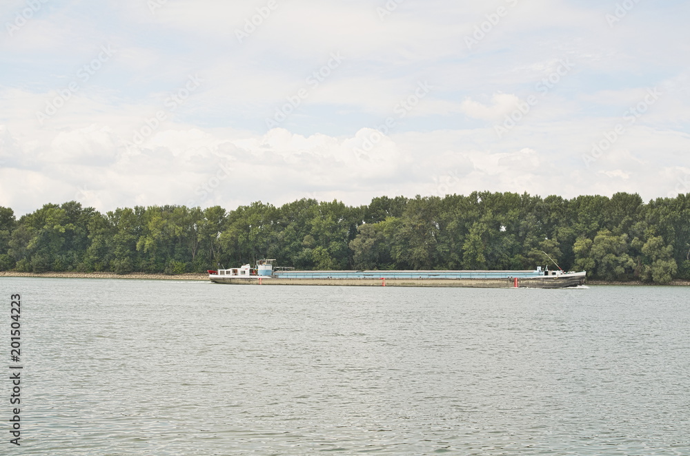 Barge on Danube River