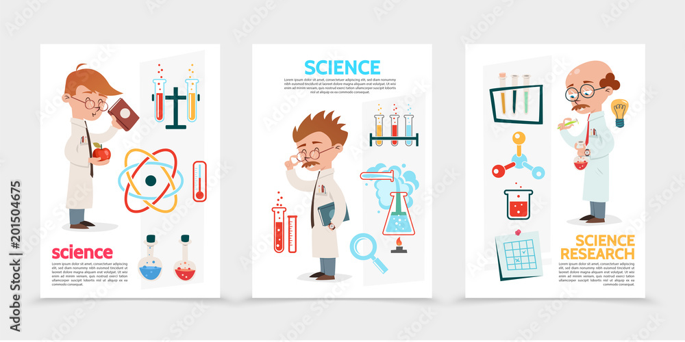 Flat Scientific Research Posters