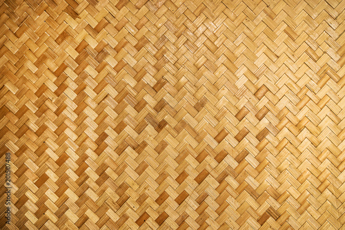 Woven wood pattern background photo