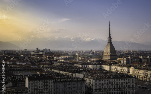 A normal sunset over Torino.