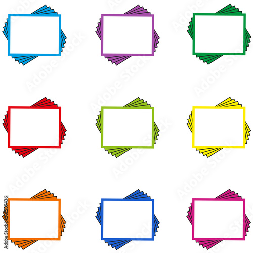 Vector picture frame for photo or picture.Set of vector frames for photo or picture.Frames made in different color variations.