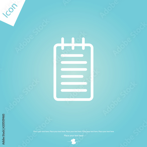 Note paper vector icon