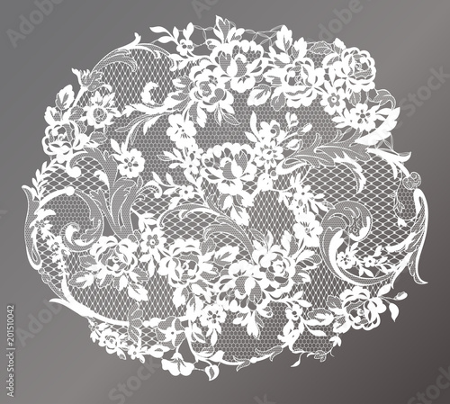 lace ornate element. vector illustration