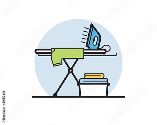 Ironing board vector illustration
