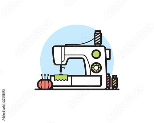 Sewing machine vector illustration