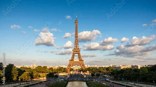 The Eiffel Tower  landmark of Paris  France