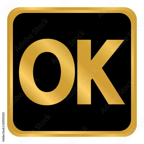 Ok button on white.