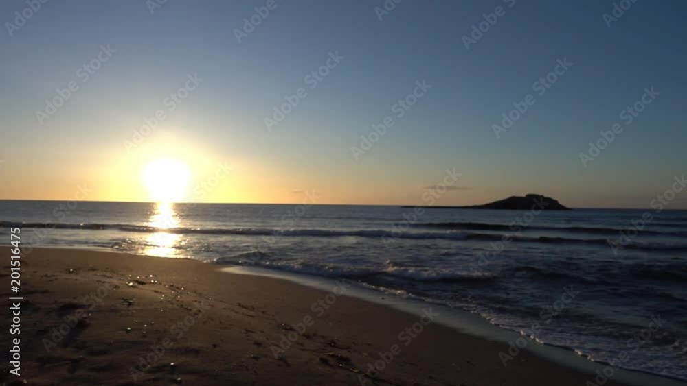 The sea at sunrise in slow motion The sea at sunrise in slow motion