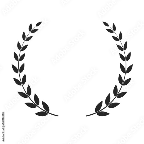 Vector laurel wreath isolated on white background photo