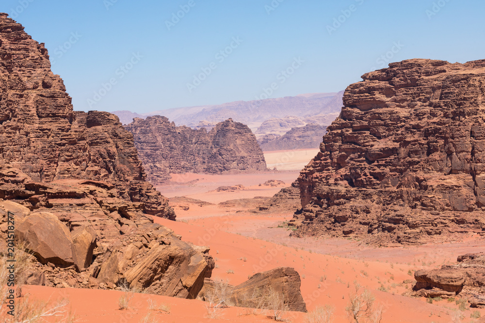 Sand-dunes in Wadi-Rum desert, Jordan, Middle East Sand-dunes in Wadi-Rum desert, Jordan, Middle East