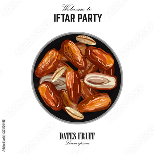 Dates for Iftar Party. Hand drawn