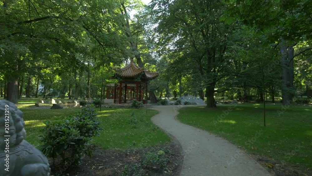 The Chinese garden in Lazienki Park The Chinese garden in Lazienki Park