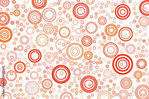 Abstract colored circles, bubbles, sphere or ellipses shape pattern. Art, drawing, graphic & concept.