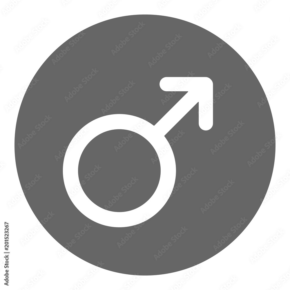 Male gender sign. Vector icon. Male gender sign. Vector icon.