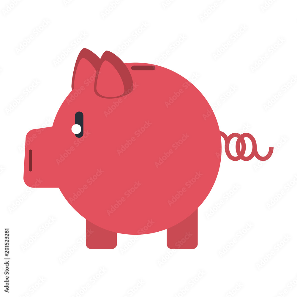 Fototapeta premium Piggy money saving symbol vector illustration graphic design
