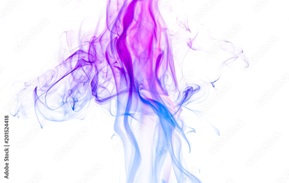 Colored smoke on white background Colored smoke on white background